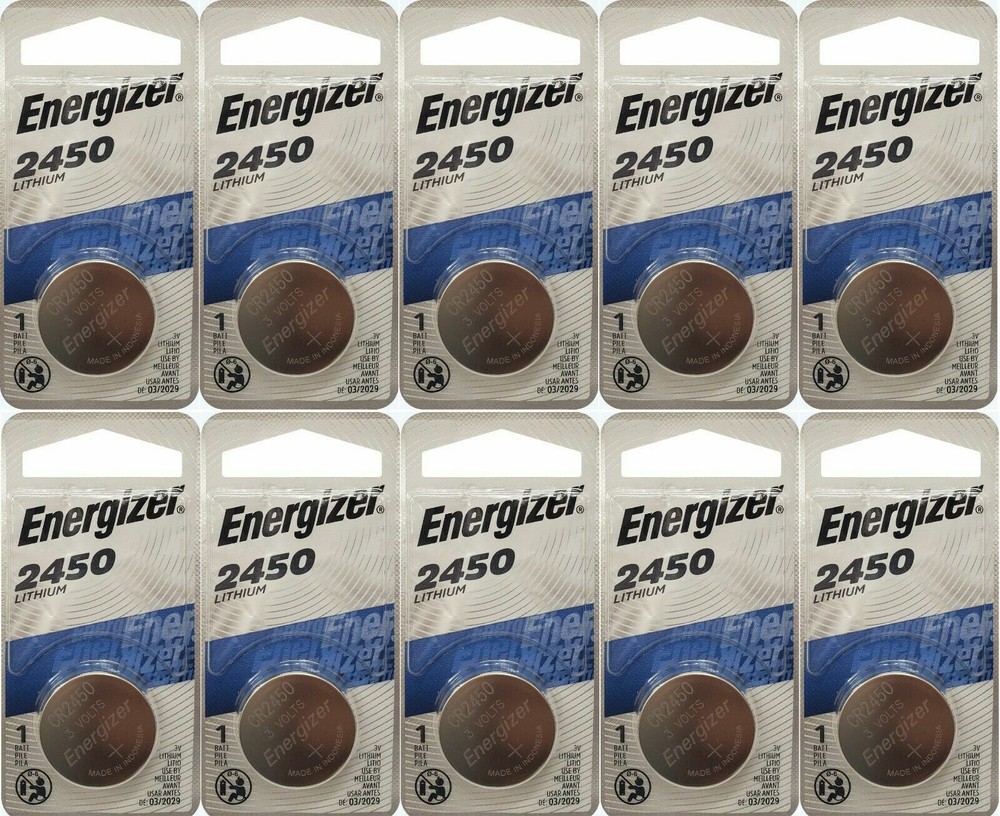 12 Pcs Energizer CR2450 ECR2450 CR 2450 3V Lithium Coin Cell Button Battery