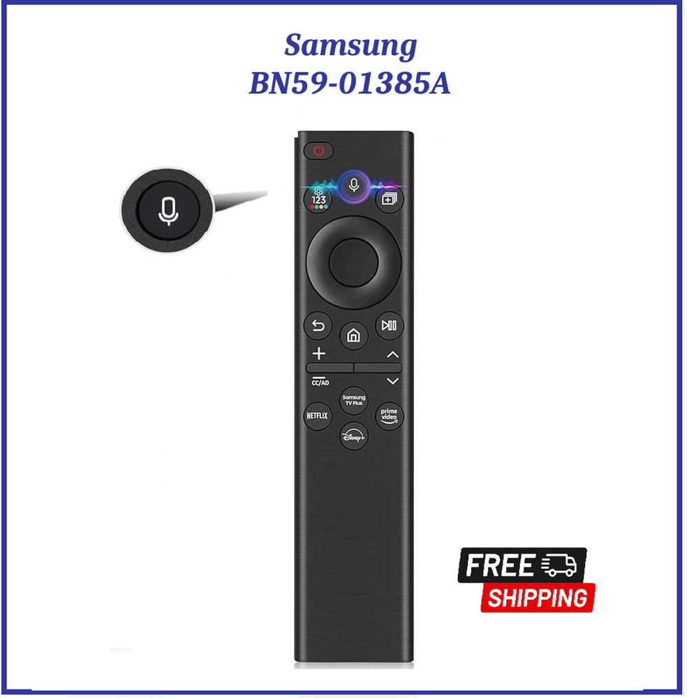 NEW Samsung Smart TV Voice Remote Control for BN59-01385A Netflix & Prime button