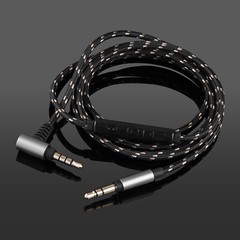 Replace Audio nylon Cable with Mic For SONY MDR-NC60/NC50/NC200D/NC500D/SBH60