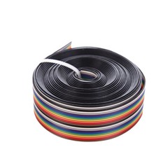 20 Pin Rainbow Color Flat Ribbon IDC Cable Wire 5m Length 20pin, Multicolor
