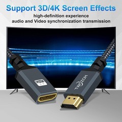 10FT High-Speed HDMI Extension Cable 2-Pack, 4K@60Hz, Braided & Tangle-Free