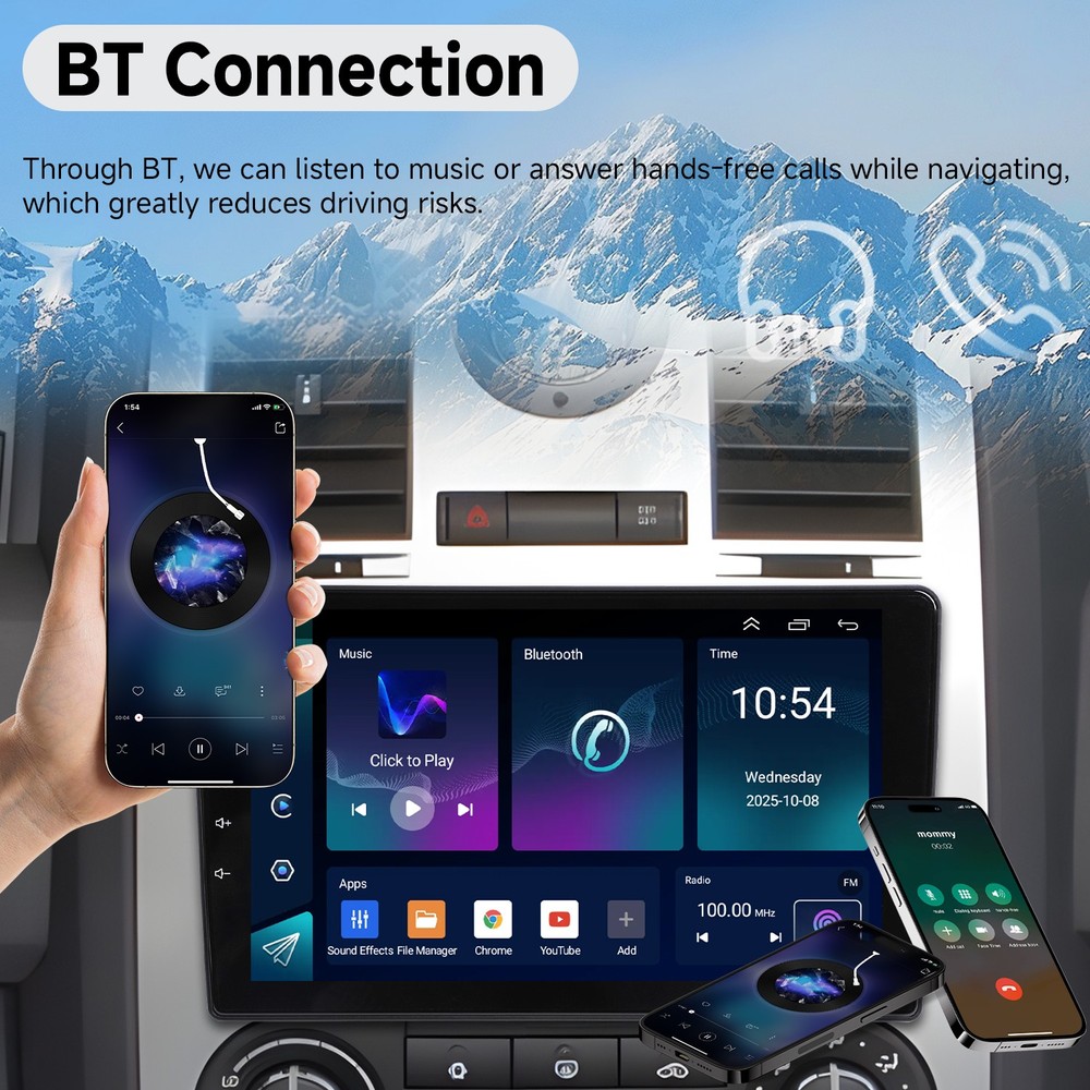 For Chrysler 300C 2004-2007 Android 15 Carplay Car Stereo Radio GPS Navi WIFI BT