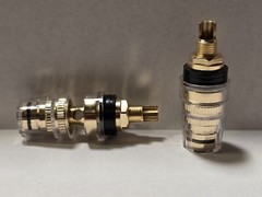 (5 Pairs) High Quality Gold plated 4mm Banana Jack Binding Post Tube Amp speaker