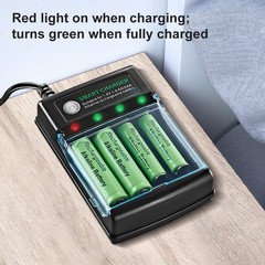 16PCS AA AAA Alkaline Batteries 3000mAh Rechargeable Battery 1.5V Smart Charger