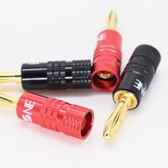 100pcs ELNONE High Quality Gold Plated Speaker Banana Plug Male Audio Connectors