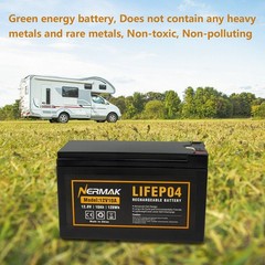 12V 10Ah Lithium Ion LiFePO4 Deep Cycle Battery 2 Pack, 2000+ Cycles, Rechargeab