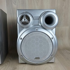 JVC Speakers Pair of MX-K10 Bass-Reflex Speakers Replacement Silver Japan USED