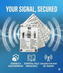 UV-5R Reference Card – Waterproof Pocket Frequency Guide HAM GMRS FRS MURS