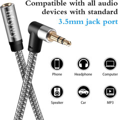 Headphone Extension Cable 10 Ft 3.5Mm Male to Female Stereo Audio Exte…