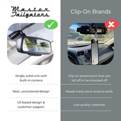 Rear View Mirror with 10″ LCD Screen & 1080p Dash Cam + 1080p Backup Camera
