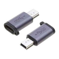 2pc Micro USB to Mini USB Type C Adapter Female Male Converter Connector Adapter