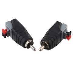 Easy to Use Speaker Wire AV Cable Adapter with Male Connector Set of for 2