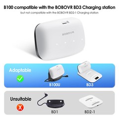 BOBOVR B100U Upgrade Kit for M1/M2/M3 Strap for Quest3 10000mAh Hot-Swap Battery