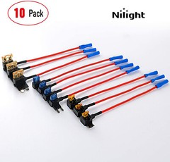 10Pack Car Add-a-Circuit Fuse Adapter w/ Standard & Mini TAP Blade Fuse Holder