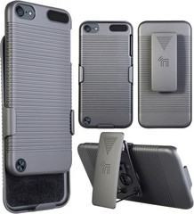 BLACK HARD CASE + BELT CLIP HOLSTER STAND FOR iPOD TOUCH 5 6 7 5th 6th 7th Gen