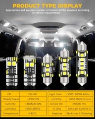 Car Interior LED Light Replacement for Kia Optima K5 2021-2024,6000K Super