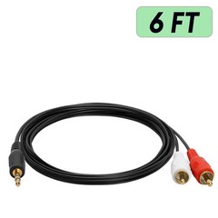 3.5mm to RCA Cable 2RCA to AUX Cord 2-RCA to 3.5mm Adapter Stereo Audio Y-Cable