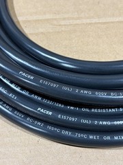 17-FT PACER 2 AWG Gauge BLACK Marine Battery Cable Tinned Copper Ancor 114002