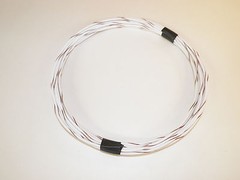 AUTOMOTIVE WIRE 18 GAUGE HIGH TEMP GXL 25FEET WHITE/BROWN MOTORCYCLE CAR TRUCK