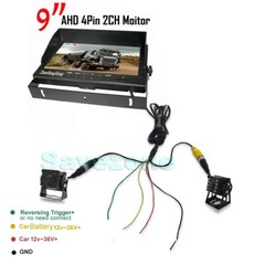 9″ IPS DVR LCD Monitor + 8 IR LED 1080P Backup Rear View Camera RV Camper 5m/15m