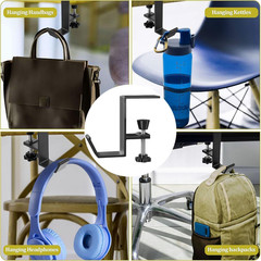 Headphone Stand – Aluminum Alloy Headphone Holder, under Headset Stand for Desk