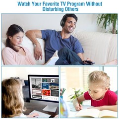 5 in 1 Wireless Cordless Headset Headphones RF Mic for PC TV DVD CD MP3 MP4