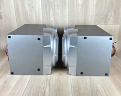 JVC Speakers Pair of MX-K10 Bass-Reflex Speakers Replacement Silver Japan USED