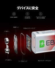 EBL 9 Volt Li-ion USB Rechargeable Batteries 5400mWh 9V Lithium Ion Battery Lot