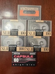 Vintage Maxell XLII 100 Blank Cassette Tape Lot Type II High Bias + Head Cleaner