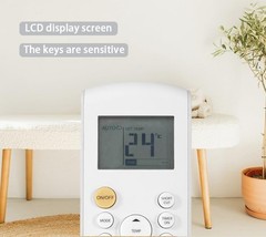 Easy-to-Use Infrared Remote for Midea Air Conditioners – Black, Compact Design