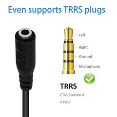 Right Angle Mini USB Male to 4Pole 3.5mm Female Adapter Cable for Mic Microphone