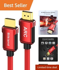 6.6ft 4K Arc HDMI Cable – 18Gbps Data Rate, HDR, Gold-Plated, Compatible