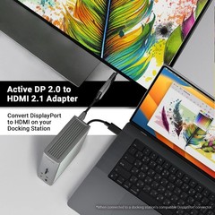 Active DP 2.0 to HDMI 2.1 Adapter – 8K & 4K Support for Gaming & Home Theatre
