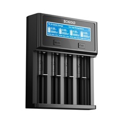 Smart Battery Charger 4A Fast Charging for Rechargeable Li-ion Ni-MH Ni-Zn