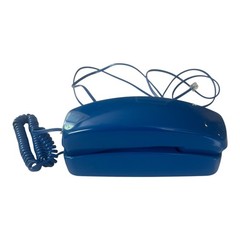 Big Button Trimline Corded Phone Classic Blue Vintage
