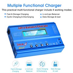 B6 Battery Charger AC 80W Mini Lipo Balance Charger/Discharger with Power Supply