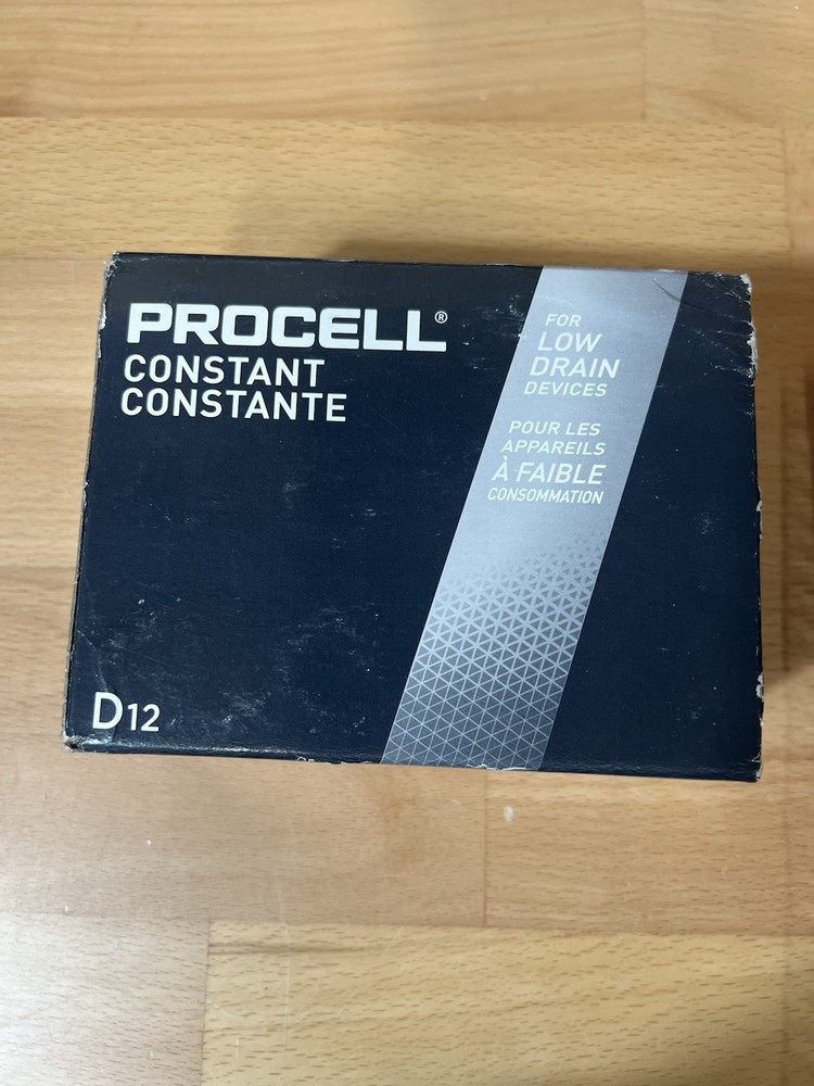 Procell PC1300 Battery, 1.5 V Battery, 14 mAh, D Battery, Alkaline. 12 Pack