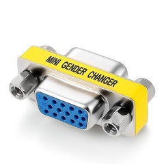 VGA Female To Female Adapter HD15 Mini Gender Changer Extender Connector