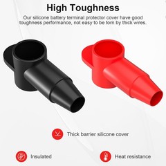 10 Pack Silicone Battery Terminal Covers for 10-4AWG Wire, Insulated Battery Ter