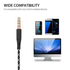In-Ear Wired Sport Running Earphone Earbuds Over ear Hook Headphone 3.5mm w/MIC