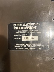 Mattel Intellivision Video Game Console TESTED Works One Game