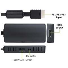 PS2 to HDMI Converter Video Adapter HD for PlayStation 1/2/3 1080P HDTV Monitor