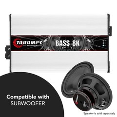 Taramps BASS 8K 1 Ohm 8000 Watts RMS Class D Full Range Mono Car Amplifier