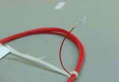 25 feet Vintage 26 AWG Silver plated copper Kapton PTFE Wire Red 19 strand SPC