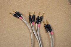 Qed Silver Special 25th anniversary edition Speaker Cable ( 4pc-2ft. ) mad in UK