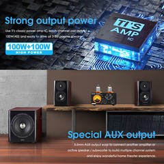 Douk Audio ST-01 PRO Bluetooth Tube Amplifier VU Meter USB DAC COAX/OPT Amp 100W