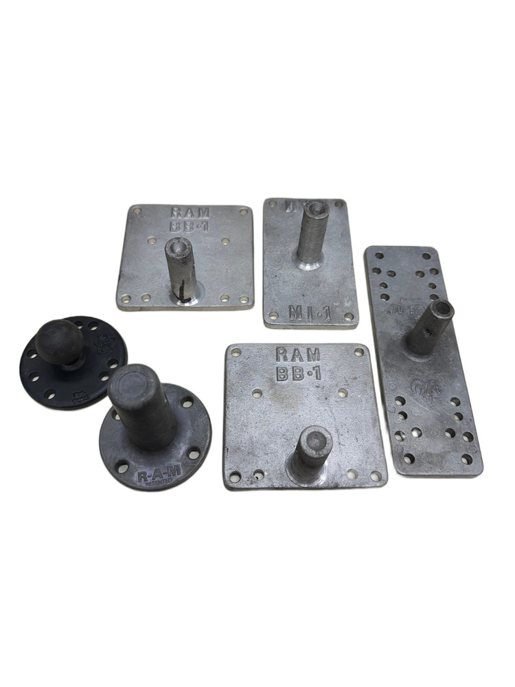 RAM Mounts BB-1, MI-1, RMR-D-201 Marine Aluminum Base Mixed (LOT OF 6) 🔥