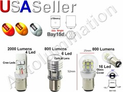 6 Volt 6v 1154 Led tail brake stop light socket taillight bulbs 1130 Bay15d