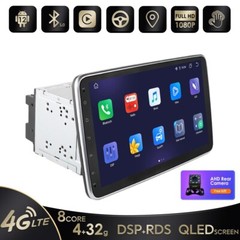CAM OBD DVR In Dash 4GB RAM 64GB ROM Android 14 10.1″ 2 Din Car Stereo Radio GPS