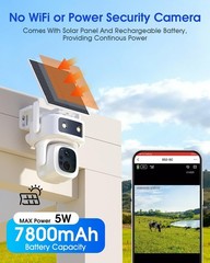 ONE YEAR FREE TRAFFIC Solar Powered No Wifi Security Camera 4G LTE SIM Card